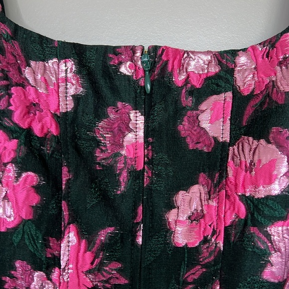 LILLY PULITZER LEYA FLORAL JACQUARD D EVERGREEN HIBIS KISS 🎄 NWT - Picture 11 of 16